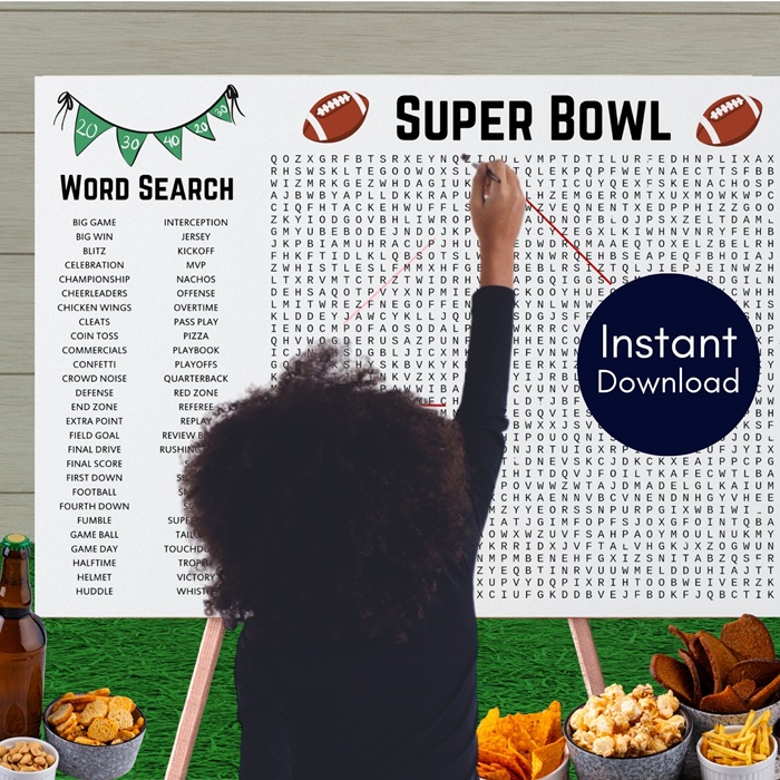 super bowl word search