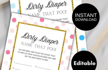 Dirty Diaper baby shower game
