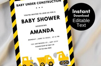 Editable-invitation - Construction Invitation