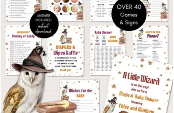 wizard baby shower games printable - harry potter theme