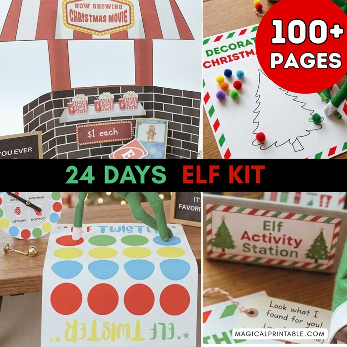 Elf Kit 24 Days of Printable Props