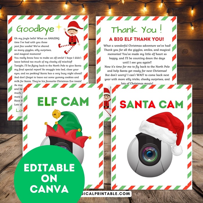 Elf on the shelf Kit letters from elf and santa