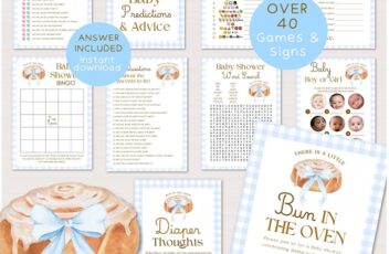 blue little bun in the oven baby shower